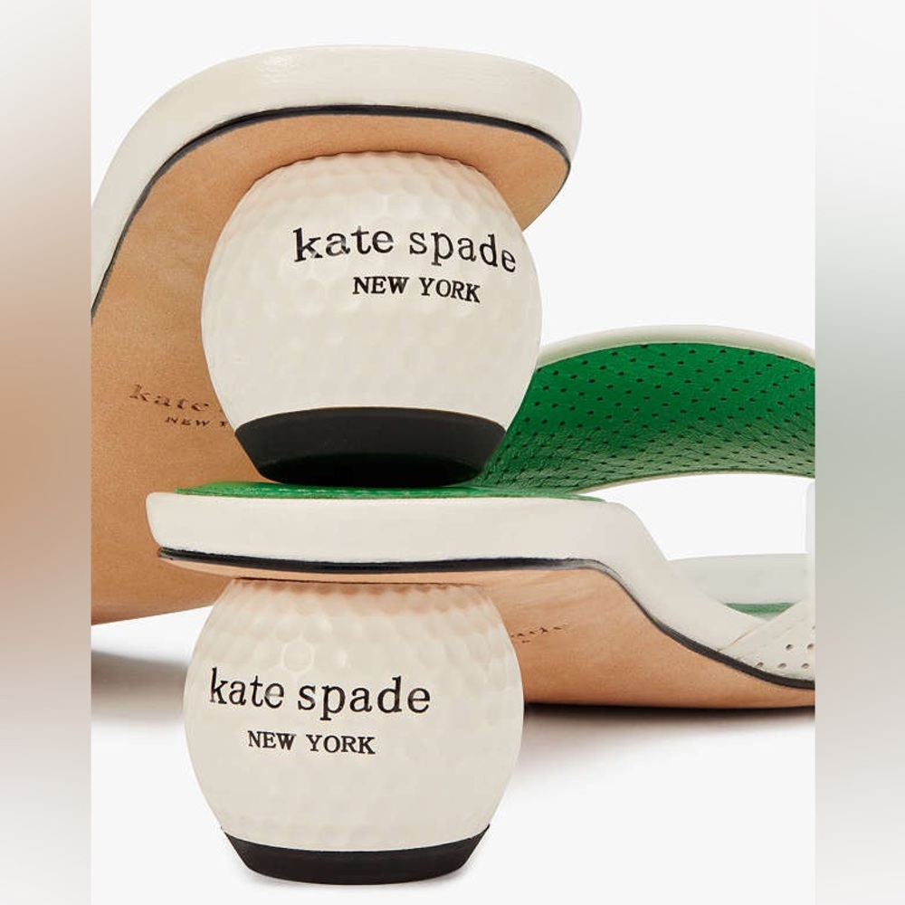 NEW Kate Spade Tee Time Golf Sandal Heel - Picture 4 of 6